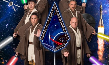 I.S.S. Astronauts Dressed as Jedi