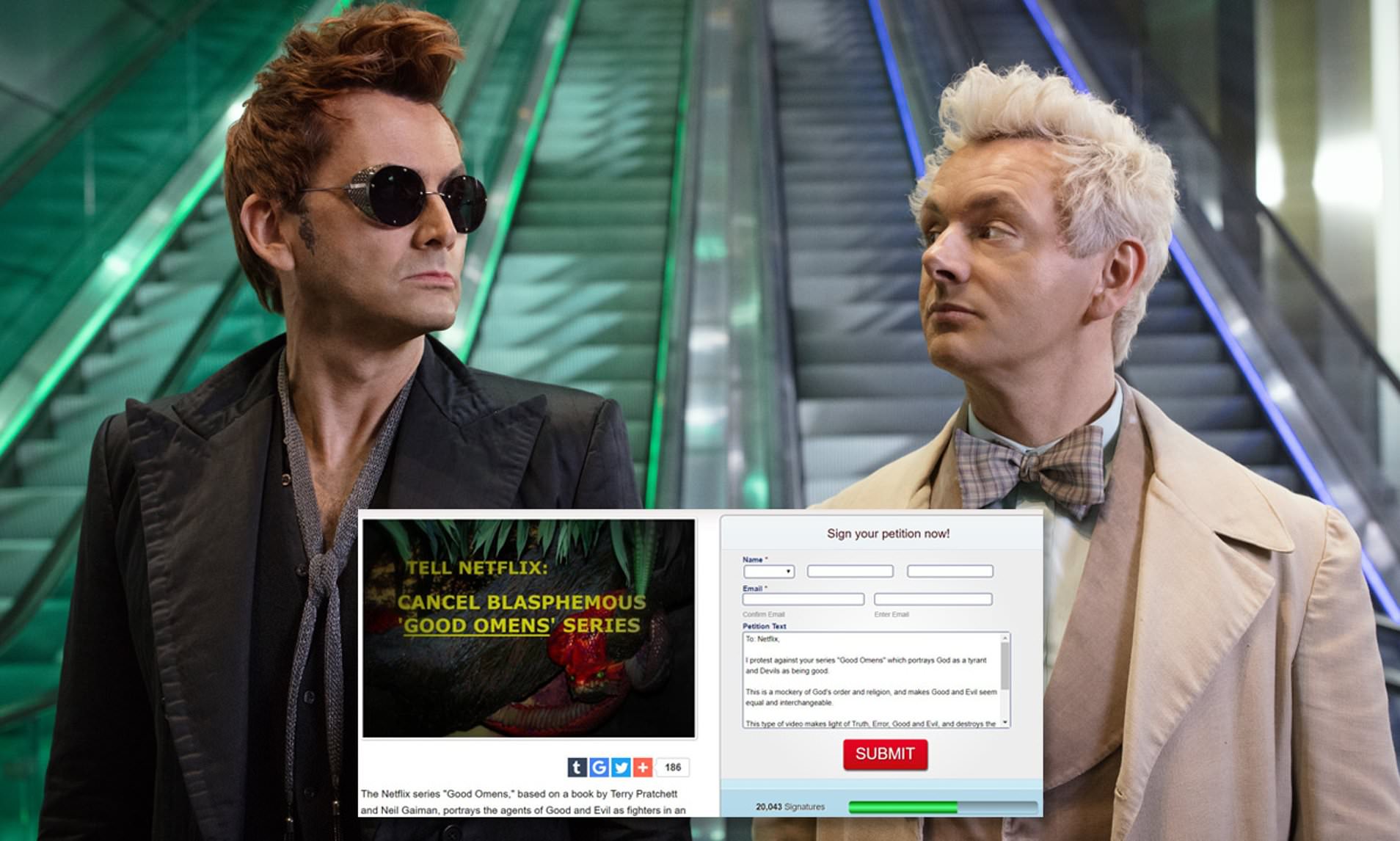20,000 Petition Netflix to Cancel ‘Good Omens’. Only One Problem.