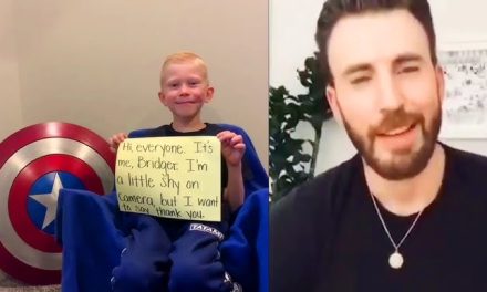 Chris Evans Promises Captain America Shield to Young Hero