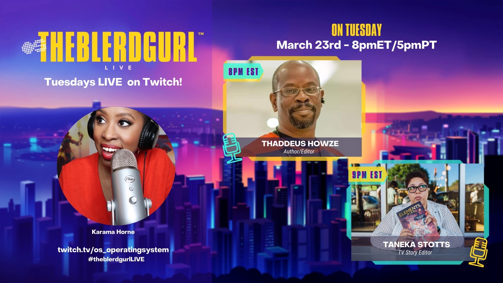 Thaddeus Howze Guests on ‘The Blerdgurl’, with Host Karama Horne
