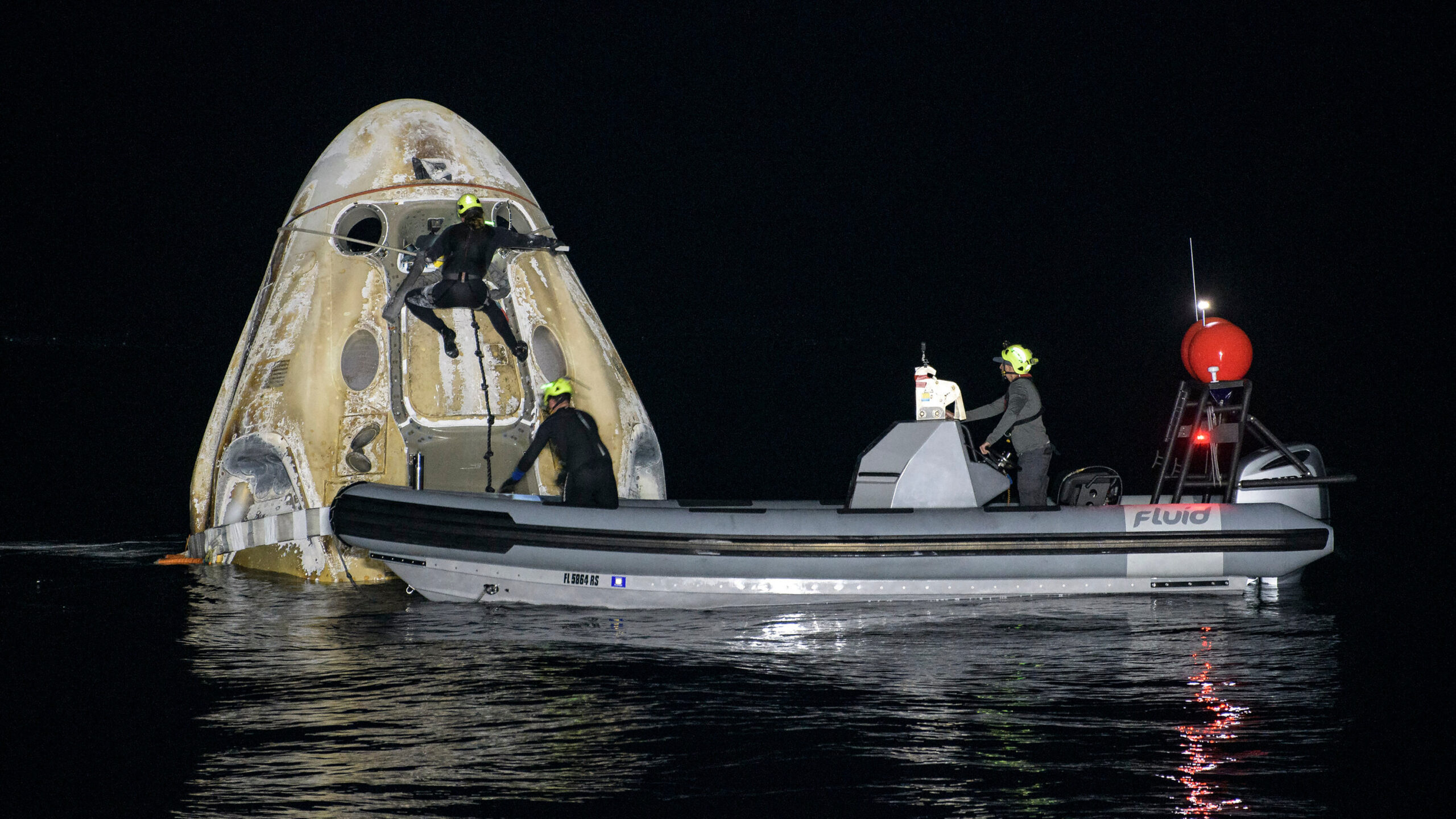 Space X’s Crew Dragon Makes Successful Nocturnal Landing