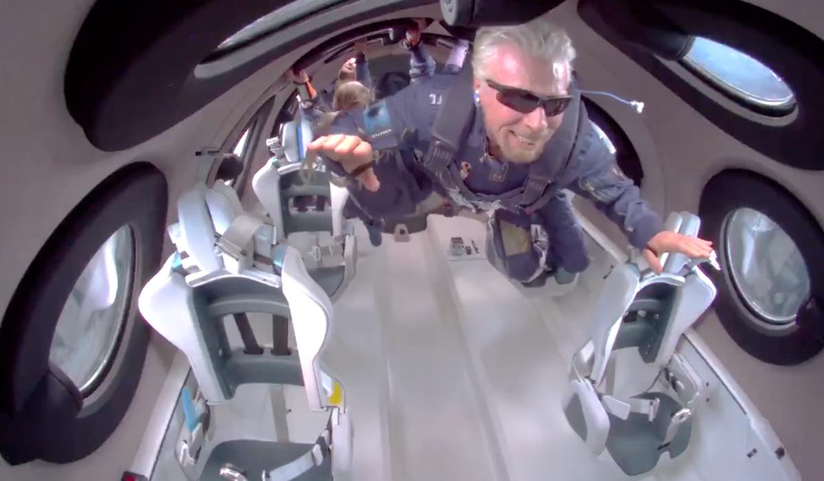 Richard Branson Beats Jeff Bezos, Elon Musk to Space Aboard SpaceShipTwo