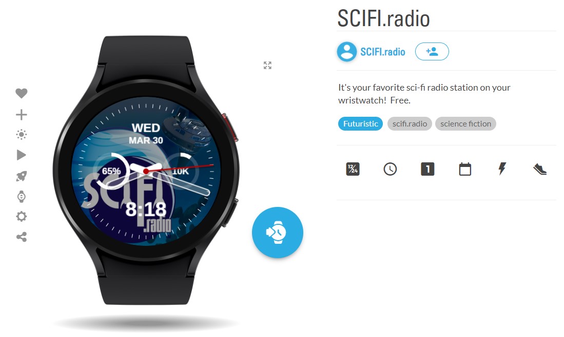 Get Your Free SCIFI.radio Watch Face!
