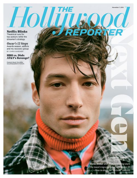 Ezra Miller on the cover of The Hollywood Reporter
