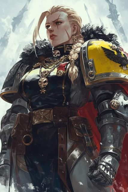 An Adeptes Sororitas in Power Armor