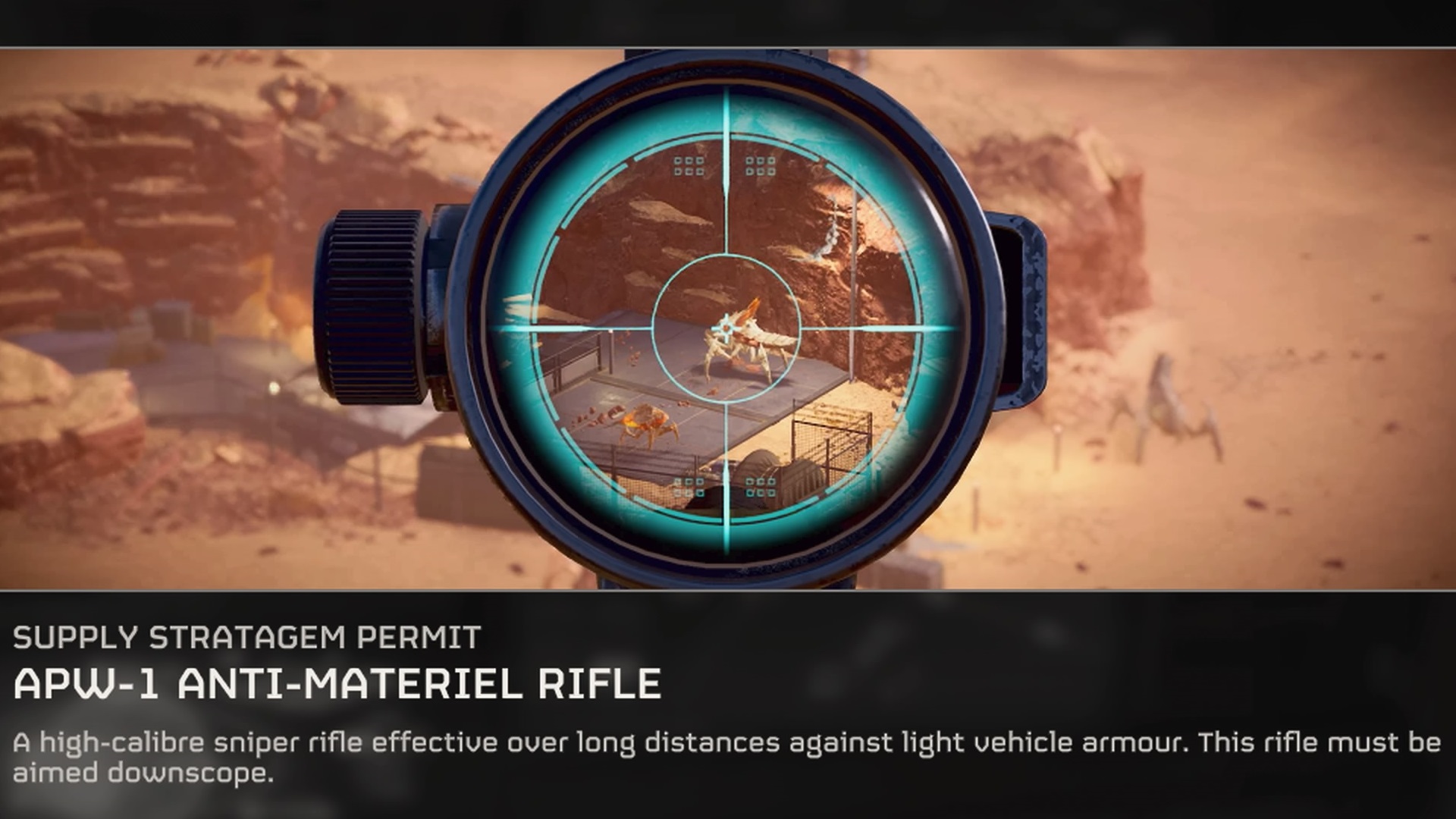 Helldivers 2: When you have to kill everything at extreme range with pinpoint accuracy, trust in the APW-1 Anti-Materiel Rifle.