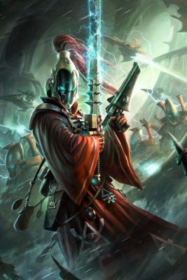 Aeldari Warlock — there are no gender limits among the Eldar.
by Ray Swanland