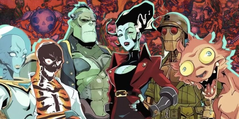A closeup of the Creature Commandos.