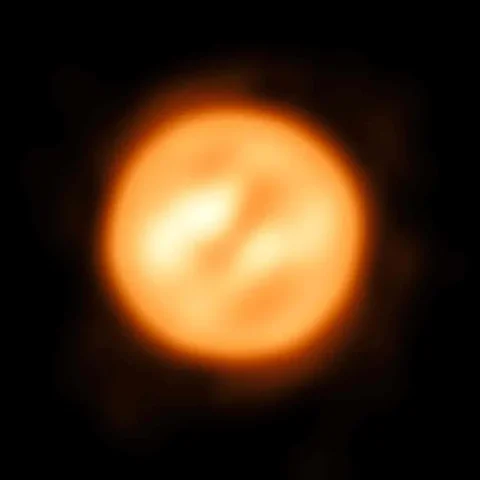 Astronomers constructed this image of the red supergiant star Antares using the European Southern Observatory’s (ESO) Very Large Telescope Interferometer (VLTI). This is the most detailed image ever captured of this object, or any other star apart from the sun. (Image credit: K. Ohnaka/ESO)