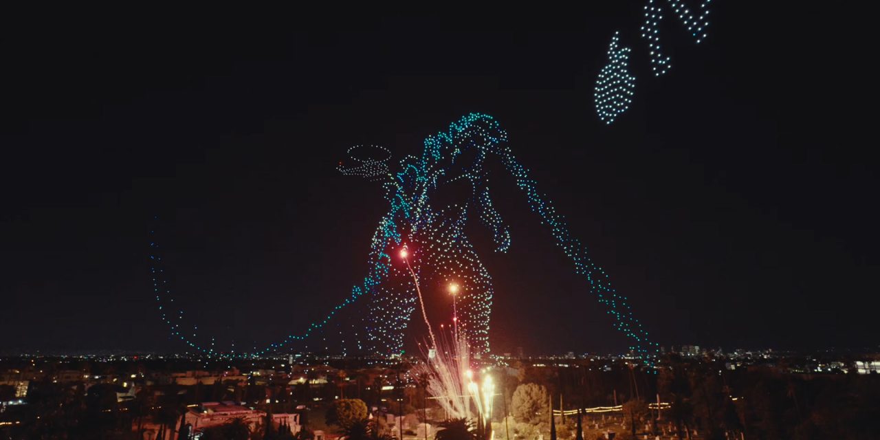 Apple Uses 3000 Drones to Build 500 ft Godzilla over Hollywood for Monarch: Legacy of Monsters