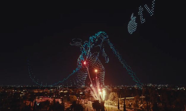 Apple Uses 3000 Drones to Build 500 ft Godzilla over Hollywood for Monarch: Legacy of Monsters